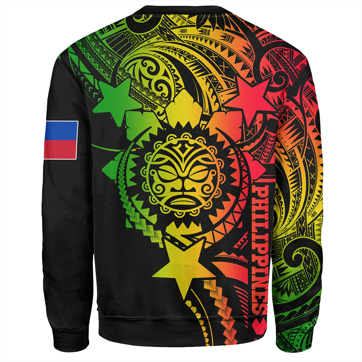 Philippines Filipinos Sweatshirt - Proud To Be Filipino Tribal Sun Batok Reggae Style