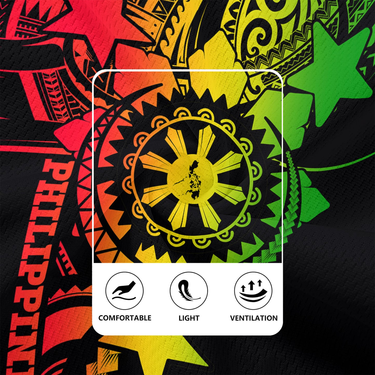 Philippines Filipinos Rugby Jersey - Proud To Be Filipino Tribal Sun Batok Reggae Style