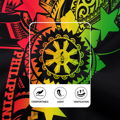 Philippines Filipinos Rugby Jersey - Proud To Be Filipino Tribal Sun Batok Reggae Style