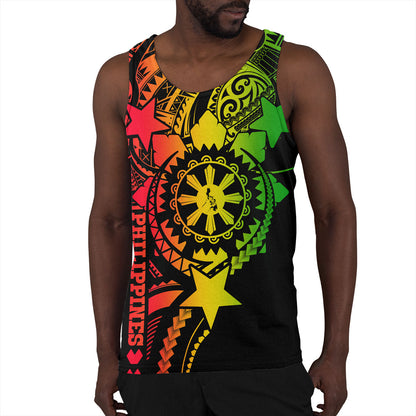 Philippines Filipinos Tank Top - Proud To Be Filipino Tribal Sun Batok Reggae Style