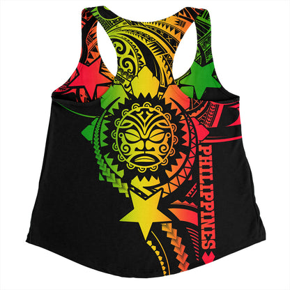 Philippines Filipinos Women Tank - Proud To Be Filipino Tribal Sun Batok Reggae Style