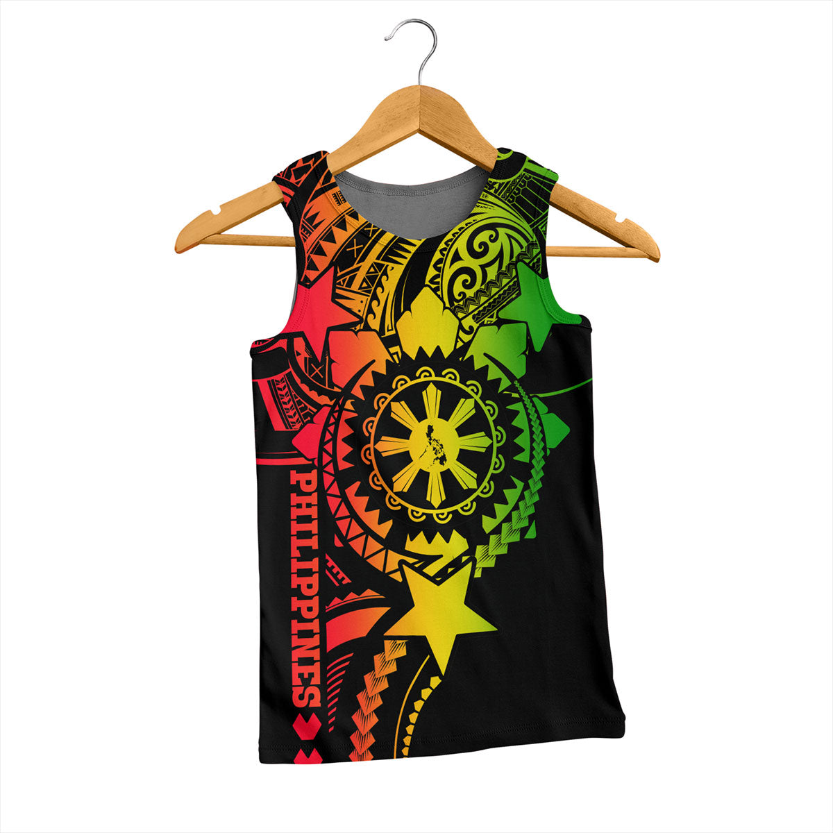 Philippines Filipinos Tank Top - Proud To Be Filipino Tribal Sun Batok Reggae Style
