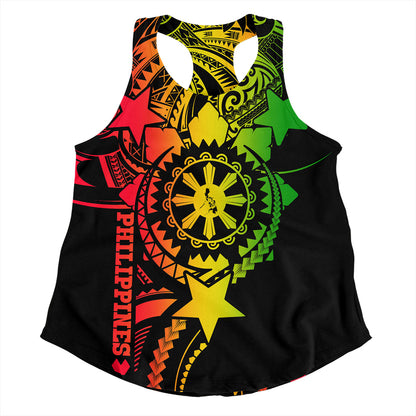 Philippines Filipinos Women Tank - Proud To Be Filipino Tribal Sun Batok Reggae Style