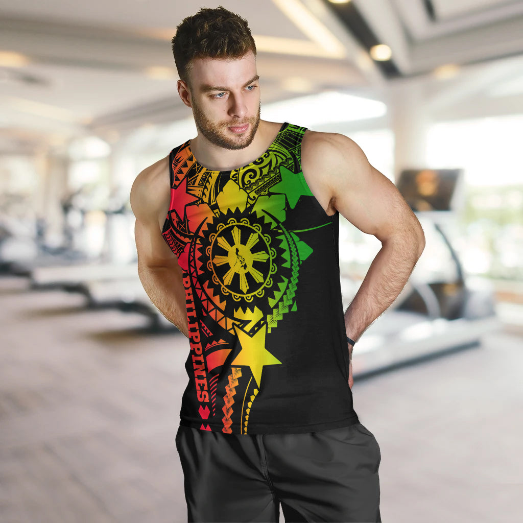 Philippines Filipinos Tank Top - Proud To Be Filipino Tribal Sun Batok Reggae Style