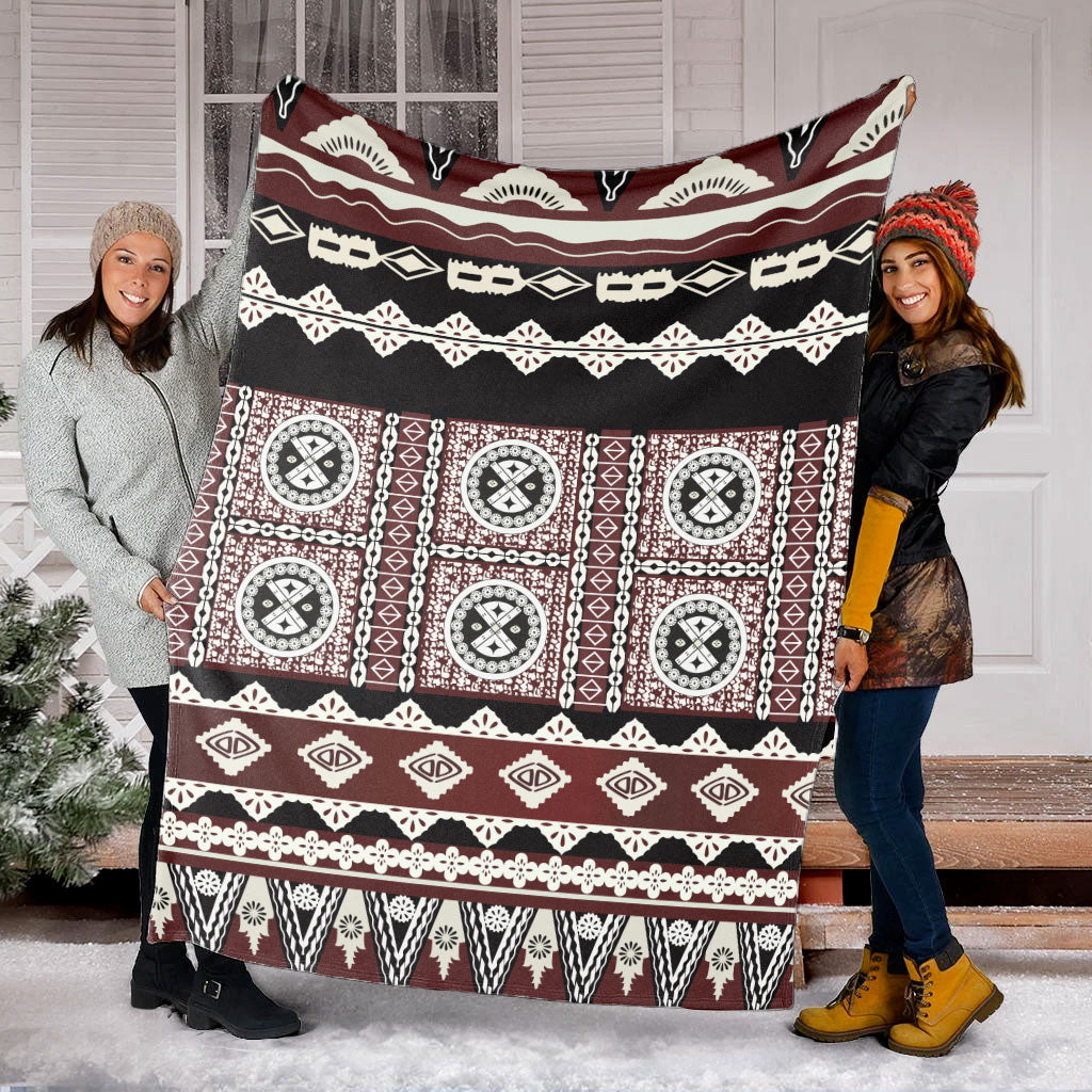 Fiji Premium Blanket Tapa Bula Pattern