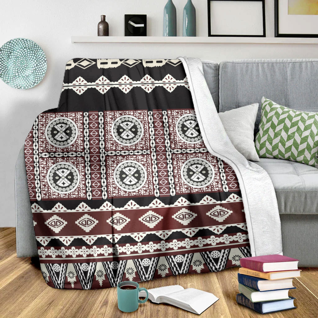 Fiji Premium Blanket Tapa Bula Pattern