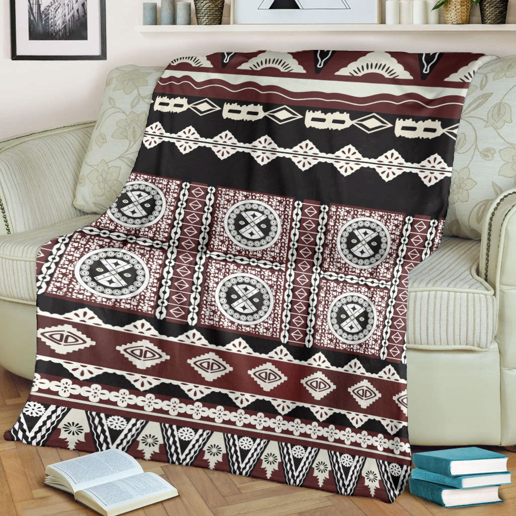 Fiji Premium Blanket Tapa Bula Pattern