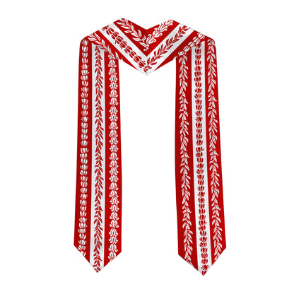 Hawaii Graduation Stole Aloha Flag With Flower Lie Beautiful Ver.1
