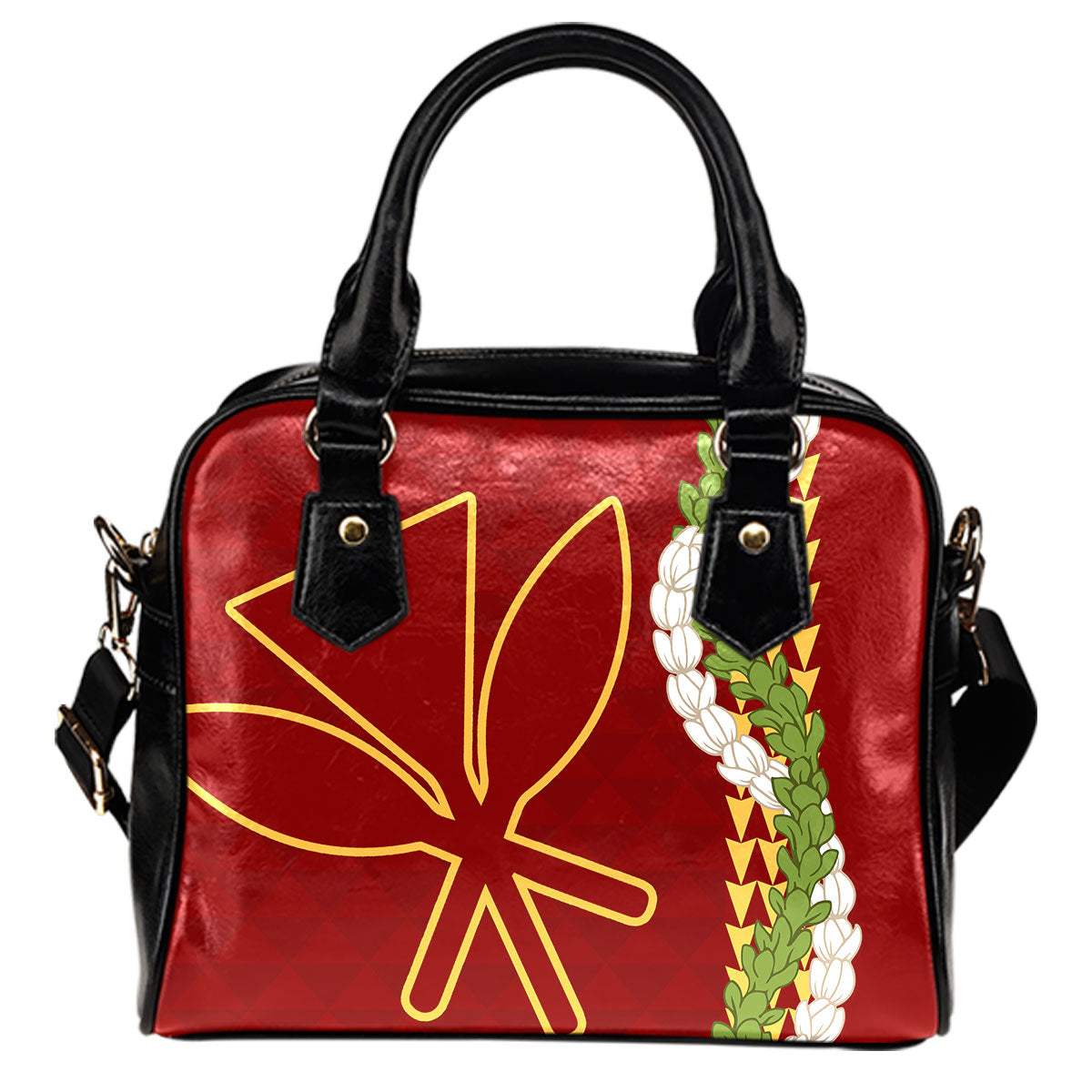Kanaka Shoulder Handbag Kanaka Maoli Puakenikeni Maile Flower Lei