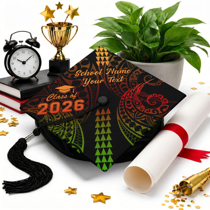 Hawaii Graduation Cap Custom Class 2026 Of Kakau Style