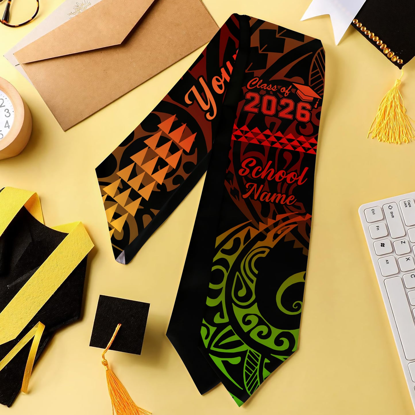 Hawaii Graduation Stole Custom Class 2026 Of Kakau Style