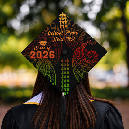 Hawaii Graduation Cap Custom Class 2026 Of Kakau Style