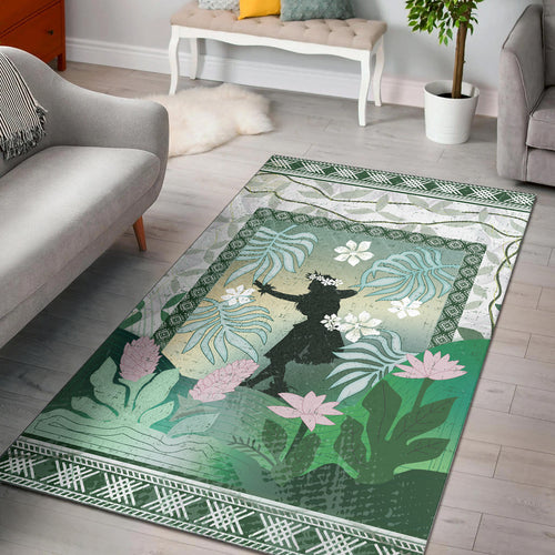 Hawaii Area Rug Hawaii Girl Hula Dancers With Tropical Flowers