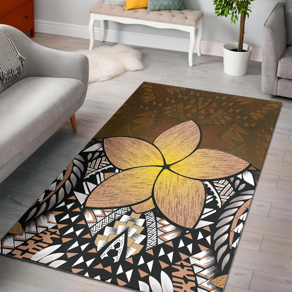 Hawaii Area Rug Hawaii Plumeria Polynesian Traditional Patterns Vintage Version