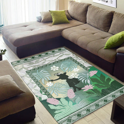 Hawaii Area Rug Hawaii Girl Hula Dancers With Tropical Flowers
