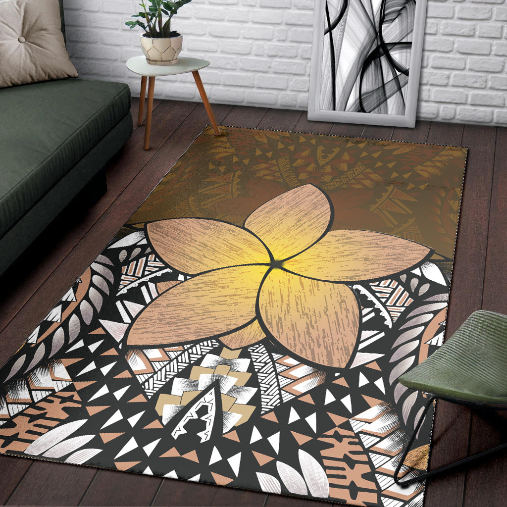 Hawaii Area Rug Hawaii Plumeria Polynesian Traditional Patterns Vintage Version