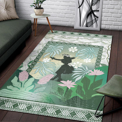 Hawaii Area Rug Hawaii Girl Hula Dancers With Tropical Flowers