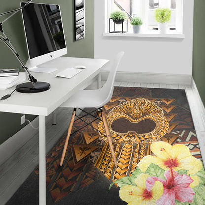 Hawaii Area Rug Ikaika Hawaiian With Hibiscus Flowers Retro Style