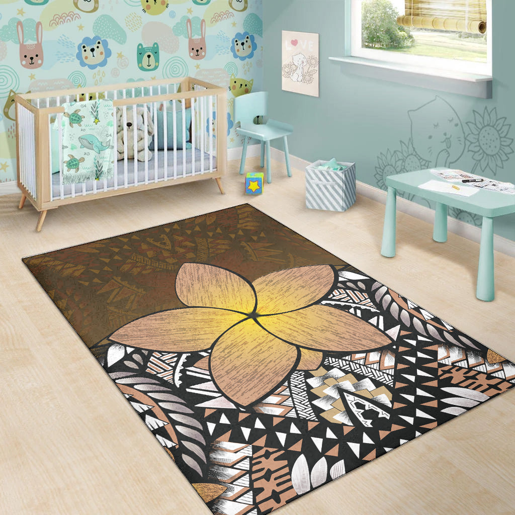 Hawaii Area Rug Hawaii Plumeria Polynesian Traditional Patterns Vintage Version
