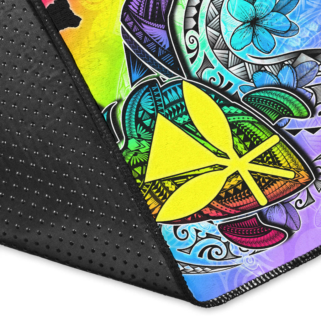 Hawaii Area Rug Hawaii Map And Turtle Tribal Patterns