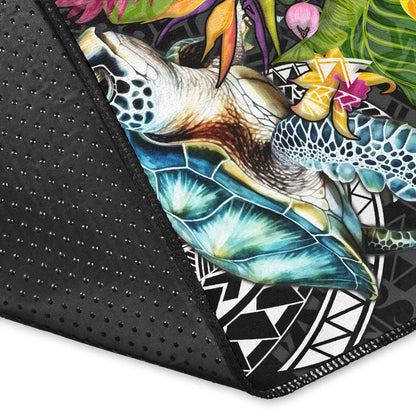 Hawaii Area Rug Turtle Ocean Spiral Polynesian Patterns