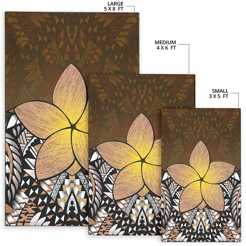 Hawaii Area Rug Hawaii Plumeria Polynesian Traditional Patterns Vintage Version