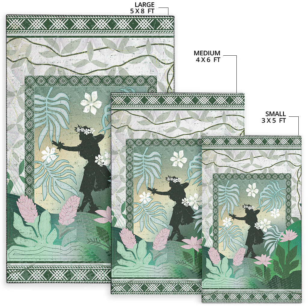 Hawaii Area Rug Hawaii Girl Hula Dancers With Tropical Flowers