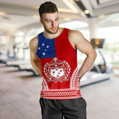 Samoa Tank Top Flag Tribal Tatau Pattern