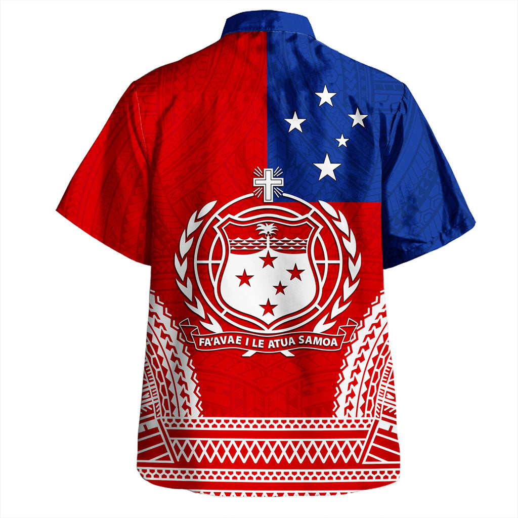 Samoa Hawaiian Shirt Flag Tribal Tatau Pattern