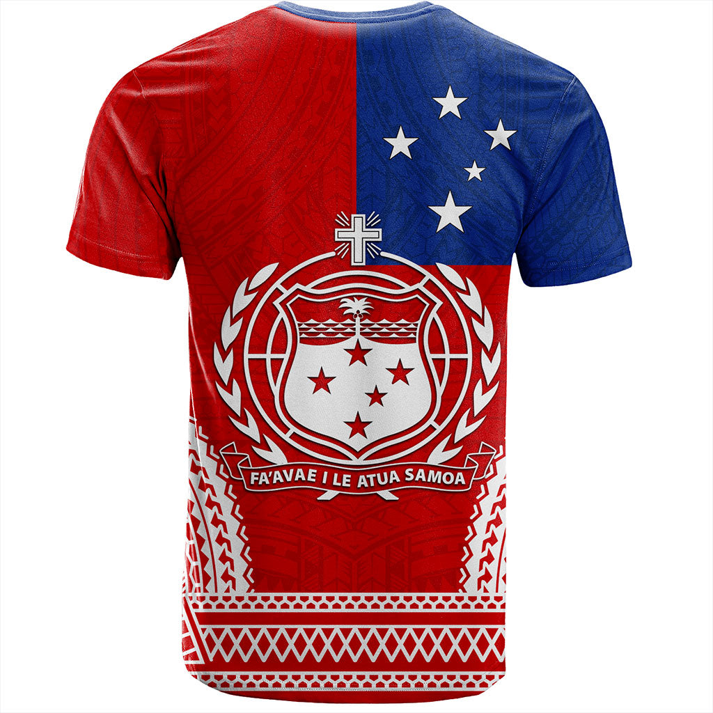 Samoa T-Shirt Flag Tribal Tatau Pattern