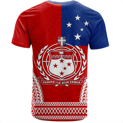Samoa T-Shirt Flag Tribal Tatau Pattern