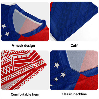 Samoa Rugby Jersey Flag Tribal Tatau Pattern