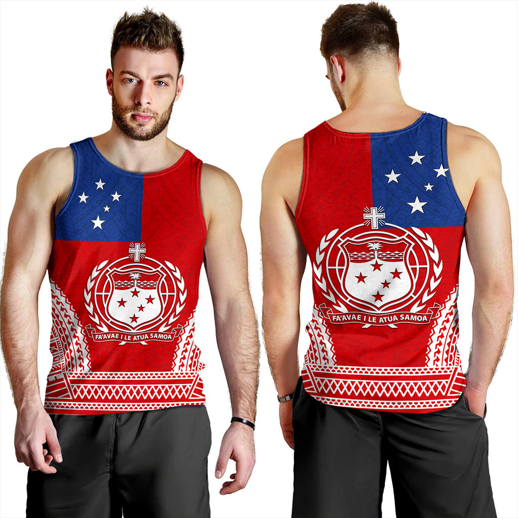 Samoa Tank Top Flag Tribal Tatau Pattern
