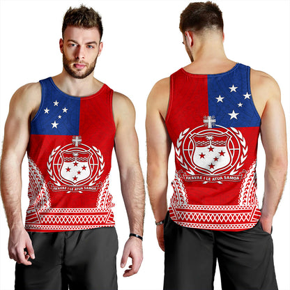 Samoa Tank Top Flag Tribal Tatau Pattern