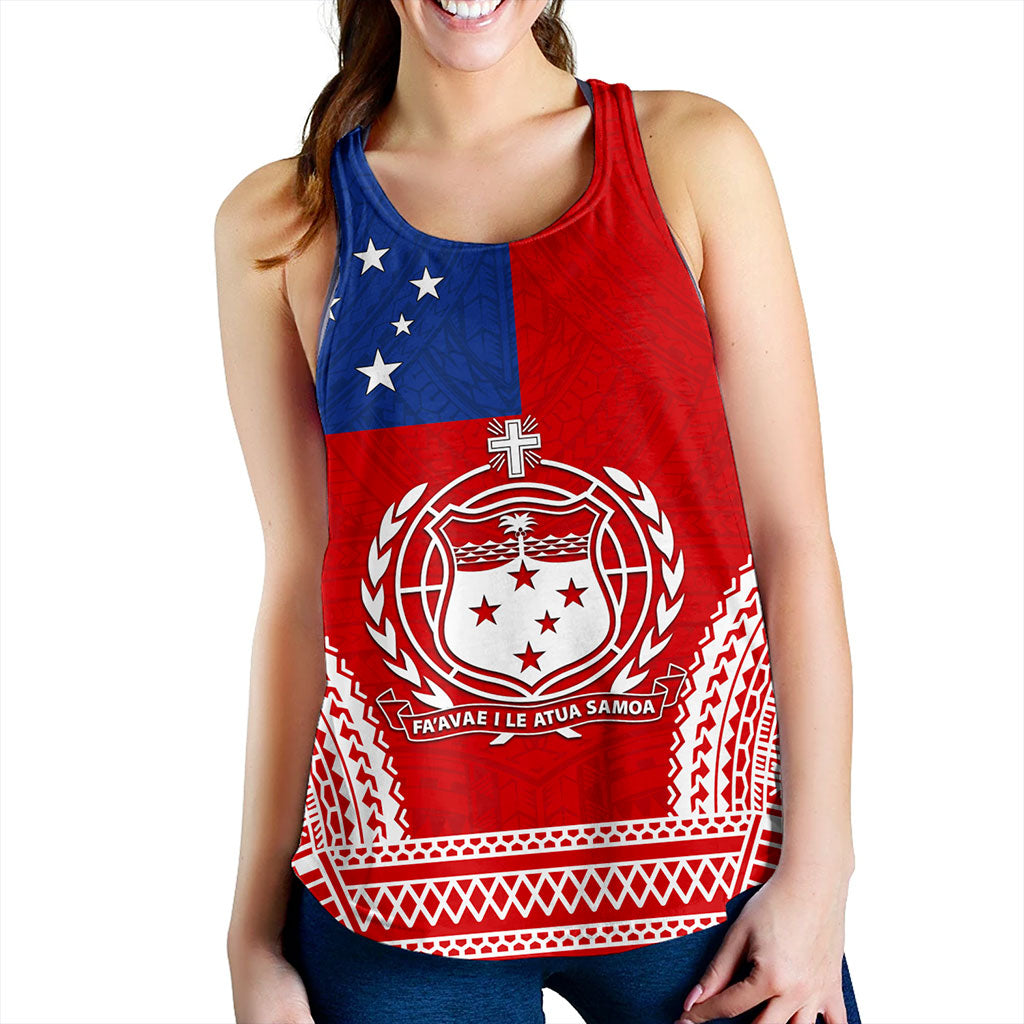 Samoa Women Tank Flag Tribal Tatau Pattern
