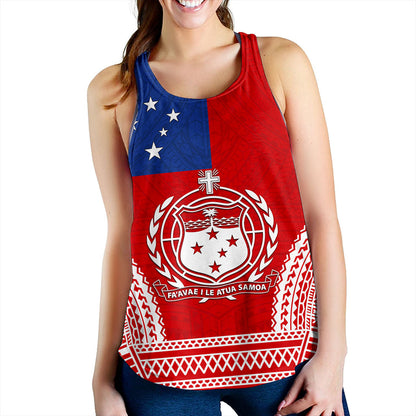 Samoa Women Tank Flag Tribal Tatau Pattern