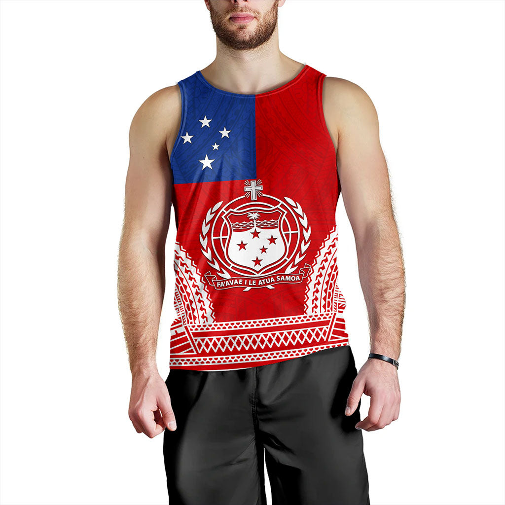 Samoa Tank Top Flag Tribal Tatau Pattern