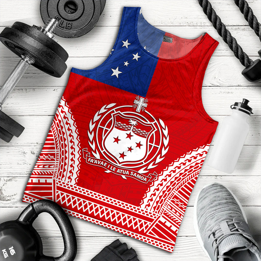 Samoa Tank Top Flag Tribal Tatau Pattern