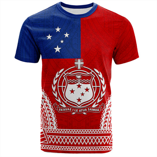 Samoa T-Shirt Flag Tribal Tatau Pattern