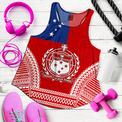 Samoa Women Tank Flag Tribal Tatau Pattern