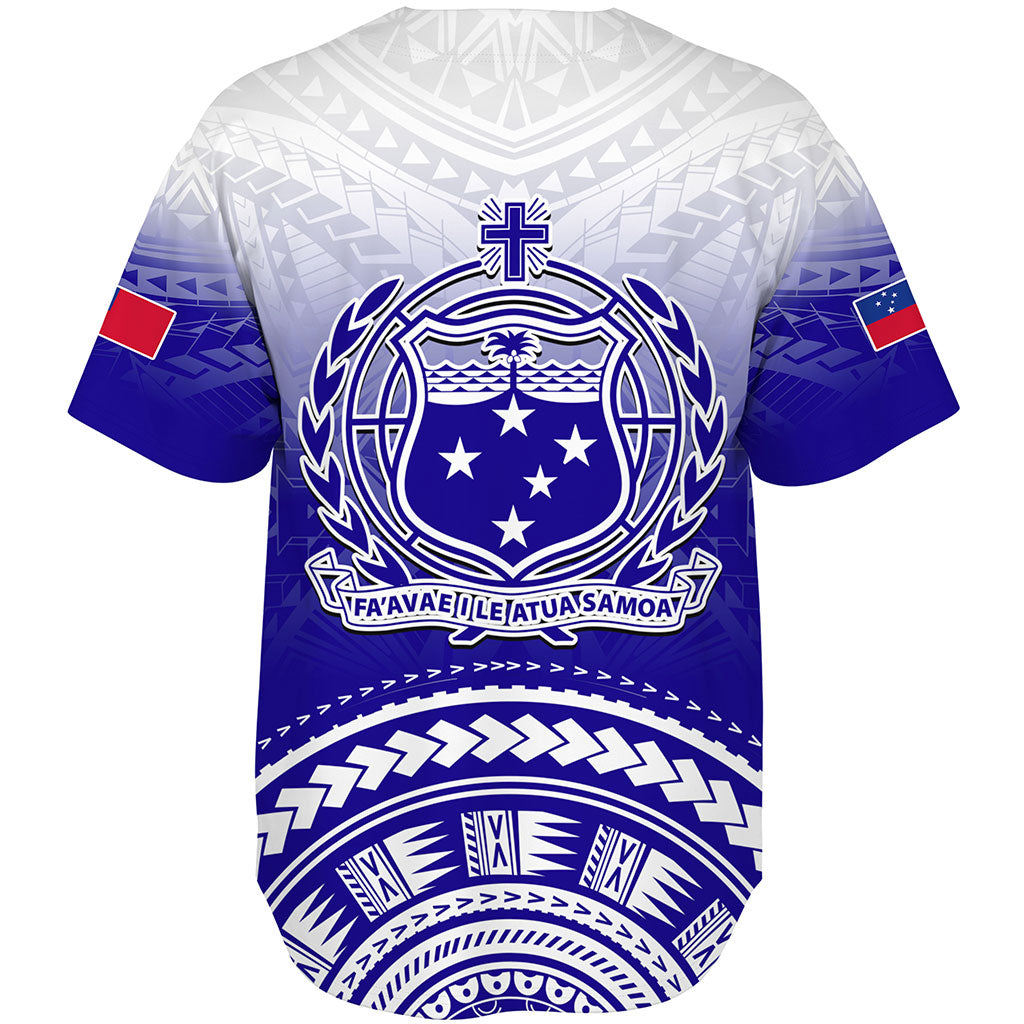 Samoa Baseball Shirt Polynesian Tribal Island Design