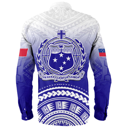 Samoa Long Sleeve Shirt Polynesian Tribal Island Design