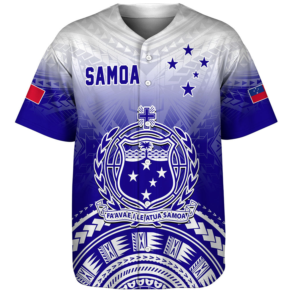 Samoa Baseball Shirt Polynesian Tribal Island Design