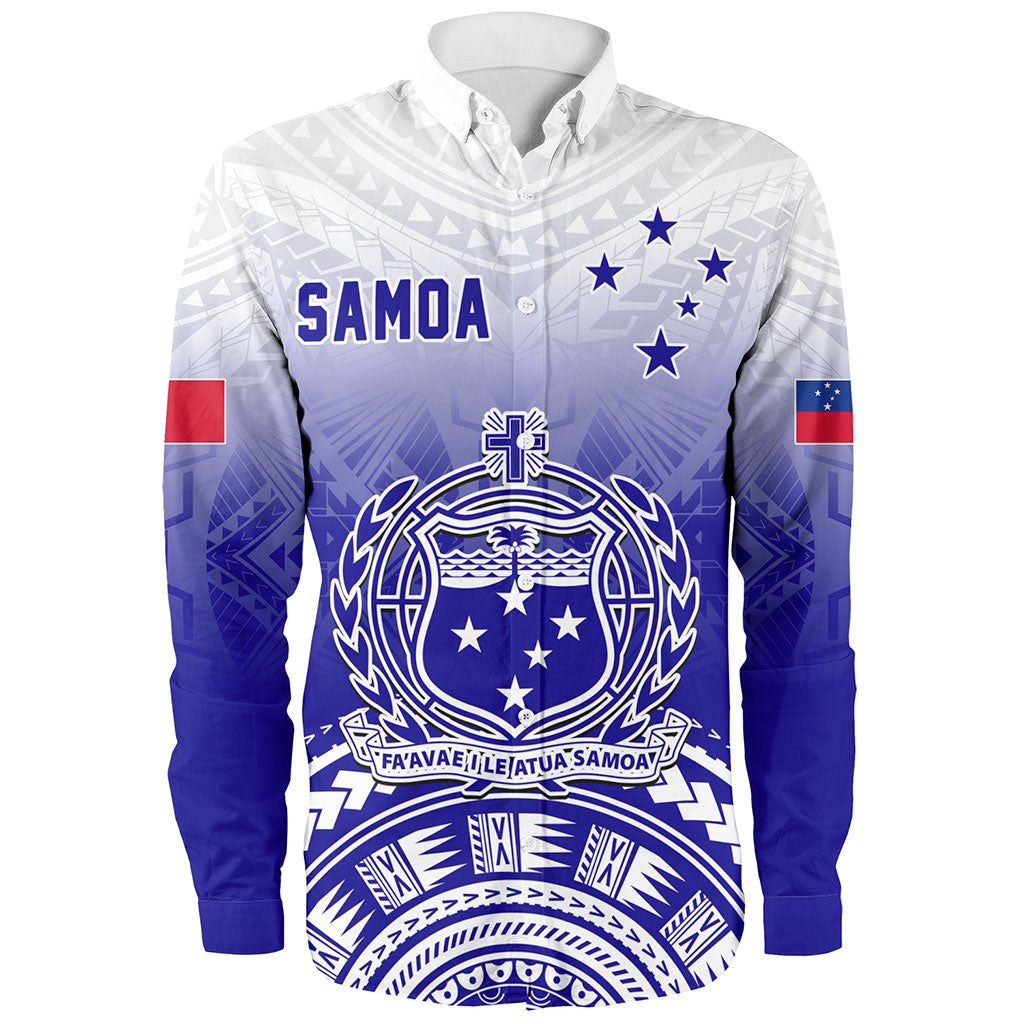 Samoa Long Sleeve Shirt Polynesian Tribal Island Design