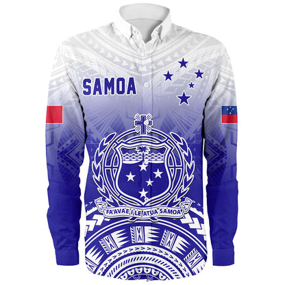 Samoa Long Sleeve Shirt Polynesian Tribal Island Design