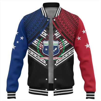 Samoa Baseball Jacket Tribal Pacific Design