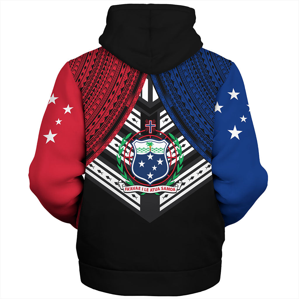 Samoa Sherpa Hoodie Tribal Pacific Design