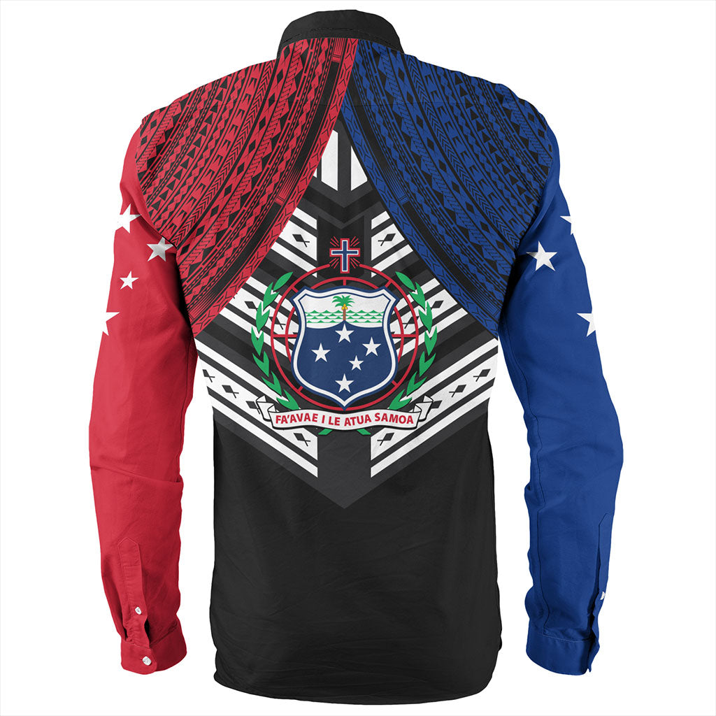 Samoa Long Sleeve Shirt Tribal Pacific Design