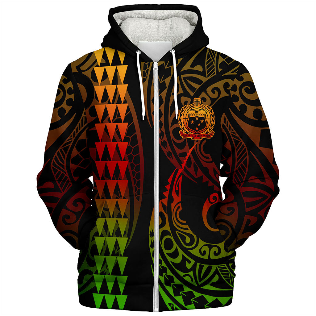 Samoa Sherpa Hoodie Kakau Style