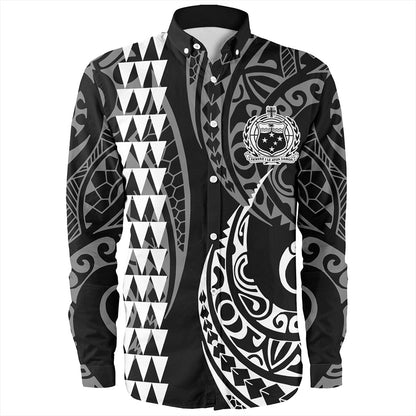 Samoa Long Sleeve Shirt Kakau Style Ver.1